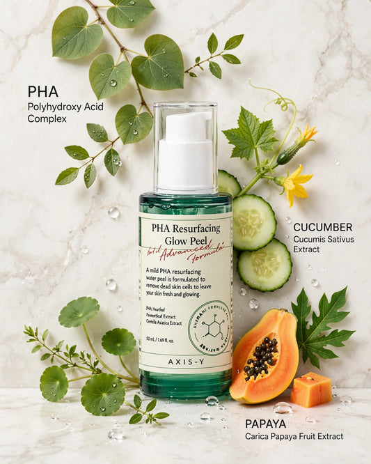 AXIS-Y PHA Resurfacing Glow Peel (50ml) - Gentle Exfoliating Gel