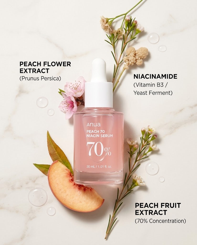 Anua Peach 70 Niacin Serum (30ml) – Brightening Niacinamide Glow Serum