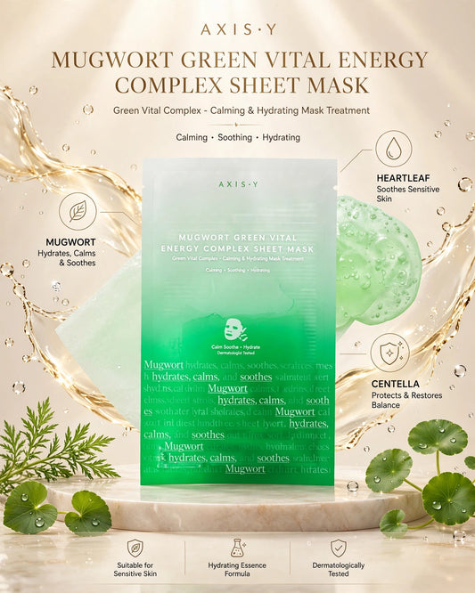 AXIS-Y Mugwort Green Vital Energy Complex Sheet Mask | Soothing & Hydrating