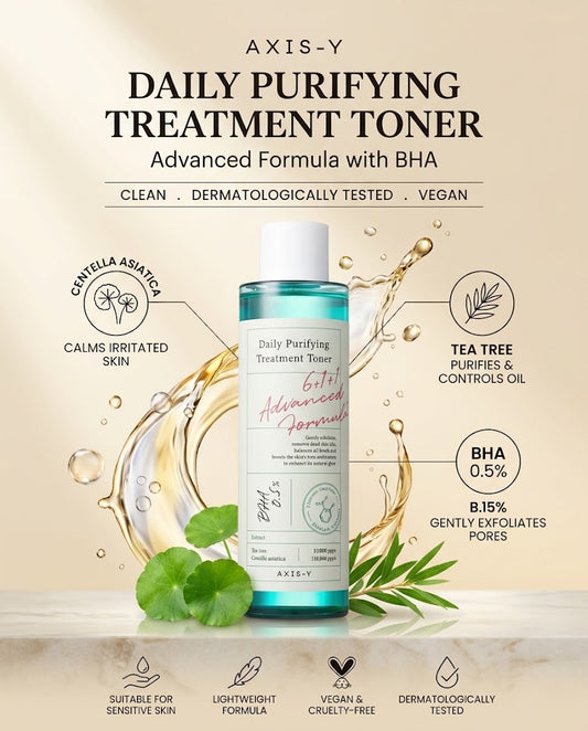 AXIS-Y Daily Purifying Treatment Toner (200ml) – Triple-Acid Pore-Clarifying Toner