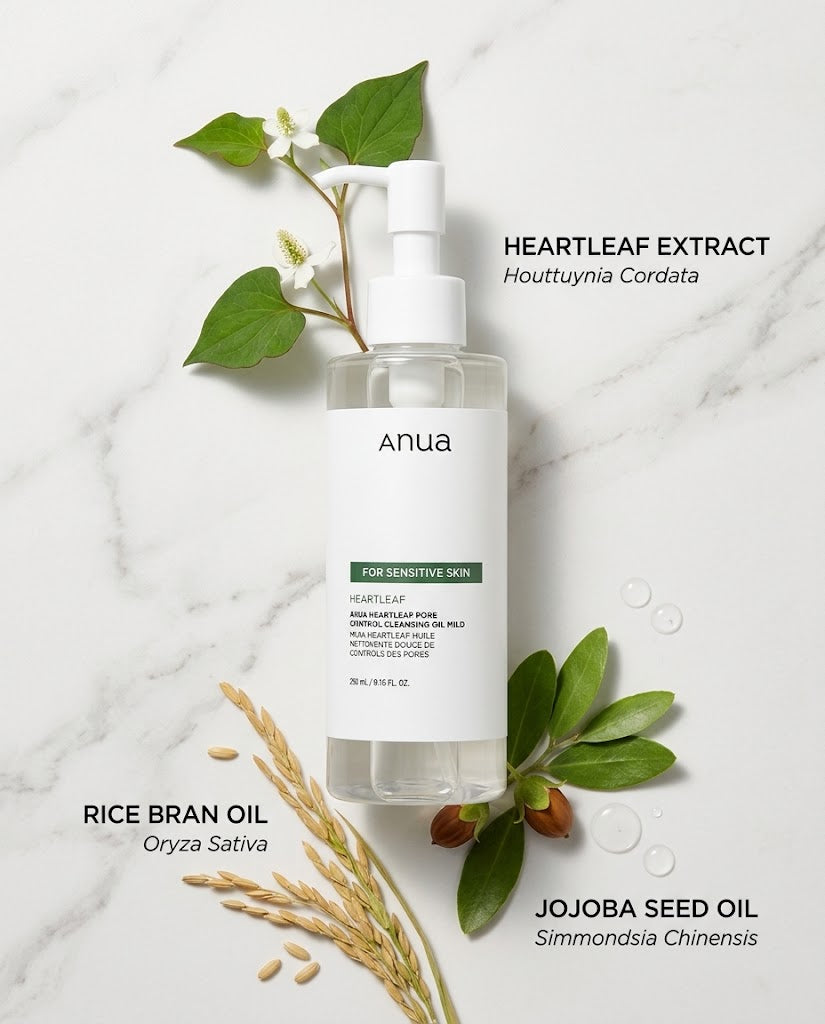 Anua Heartleaf Pore Control Cleansing Oil Mild – Sensitive Skin Cleanser 250mL