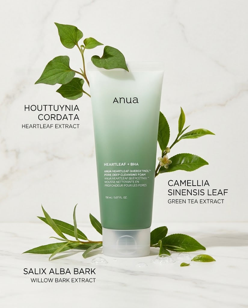 Anua Heartleaf Quercetinol Pore Deep Cleansing Foam | BHA Pore Cleanser