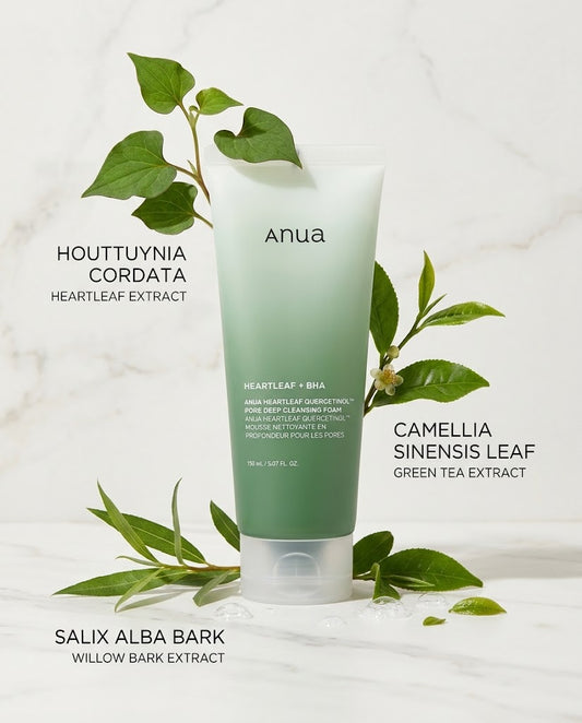 Anua Heartleaf Quercetinol Pore Deep Cleansing Foam | BHA Pore Cleanser