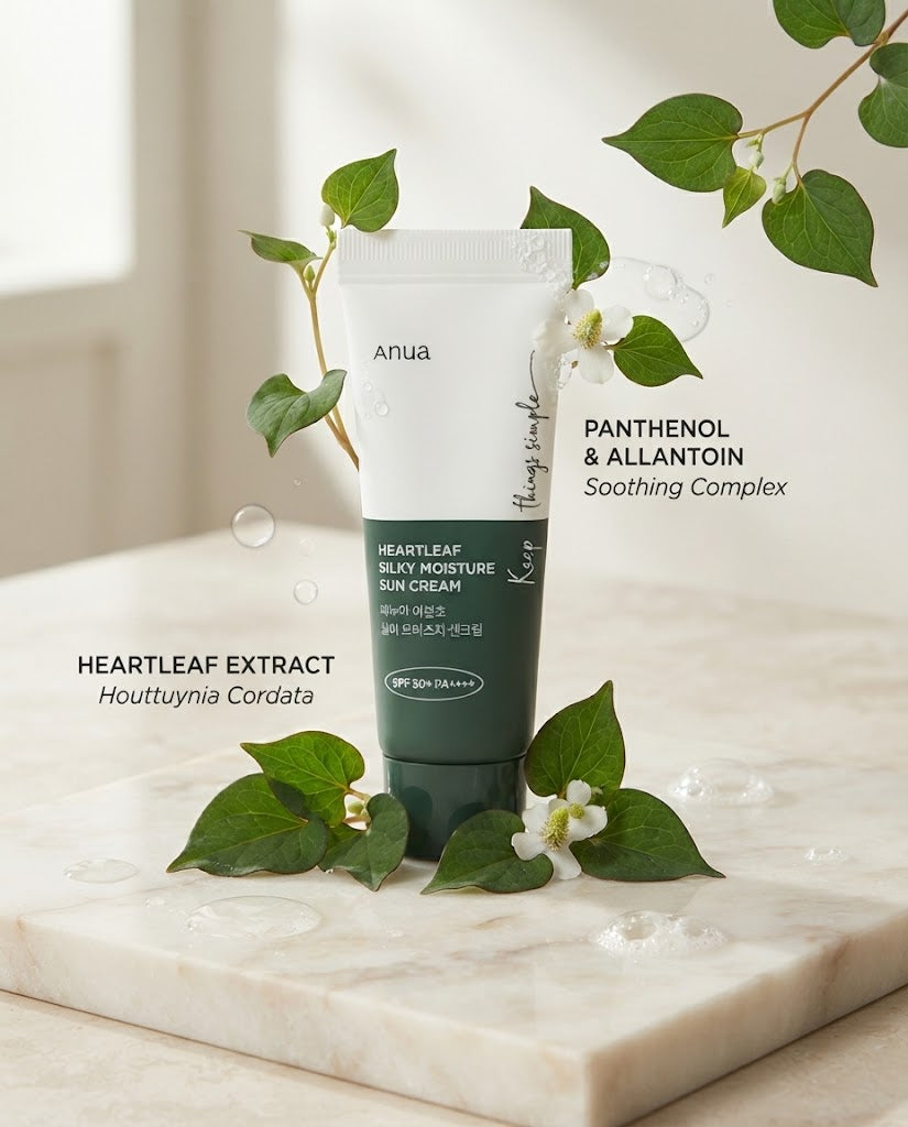 Anua Heartleaf Silky Moisture Sun Cream SPF 50+ PA++++ (50ml)