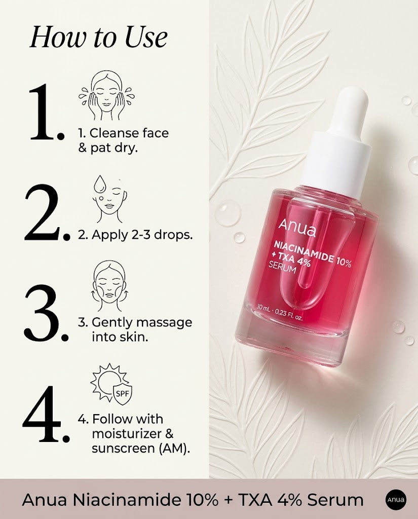Anua Niacinamide 10% + TXA 4% Serum | Dark Spot & Brightening Serum – 30mL