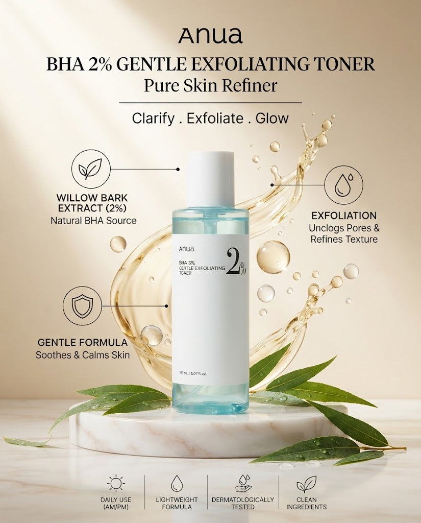 Anua BHA 2% Gentle Exfoliating Toner 150ml | Pore Clearing Exfoliator