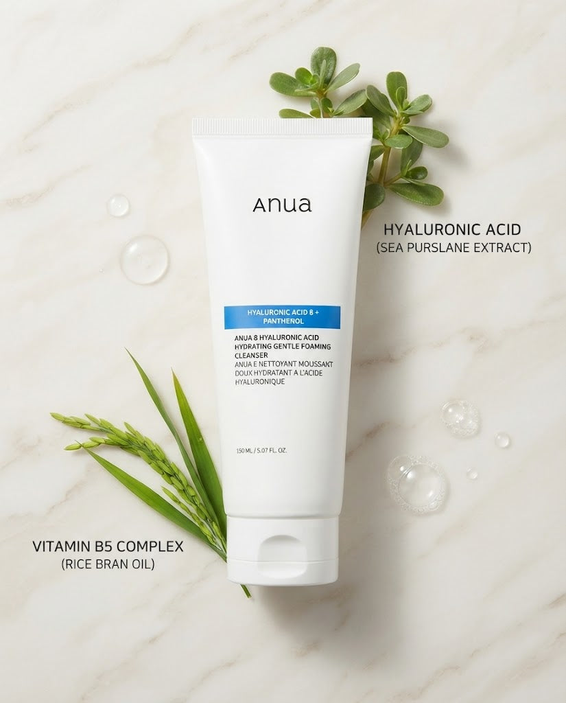 Anua 8 Hyaluronic Acid Hydrating Gentle Foaming Cleanser - 150ml
