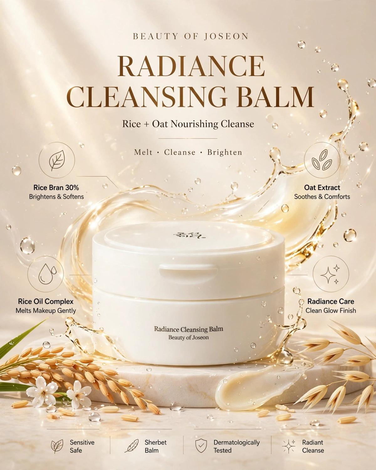 Beauty of Joseon Radiance Cleansing Balm (100ml) | Brightening Makeup Remover