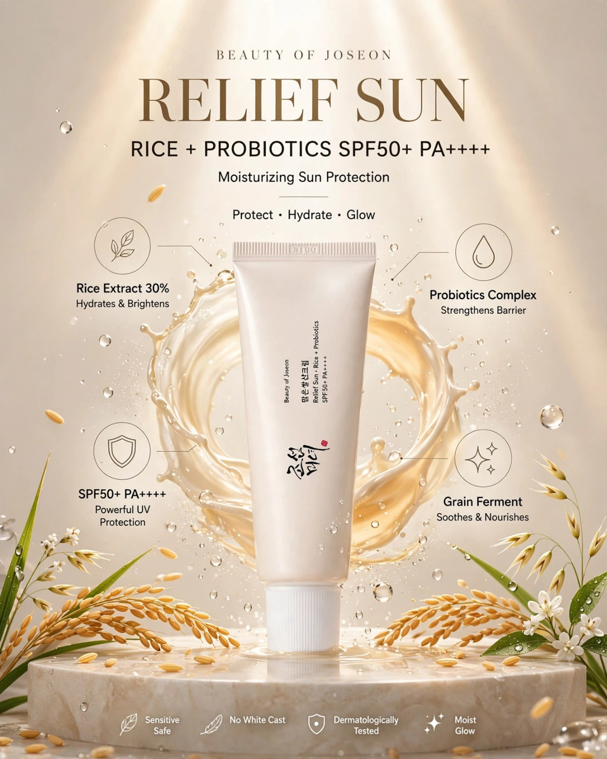 Beauty of Joseon Relief Sun: Rice + Probiotics SPF50+ PA++++ (50ml)