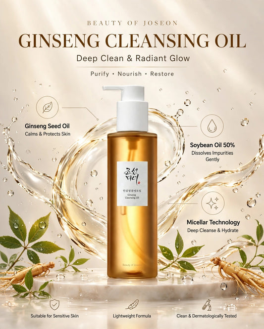 Beauty of Joseon Ginseng Cleansing Oil 210ml | Gentle Korean Makeup Remover