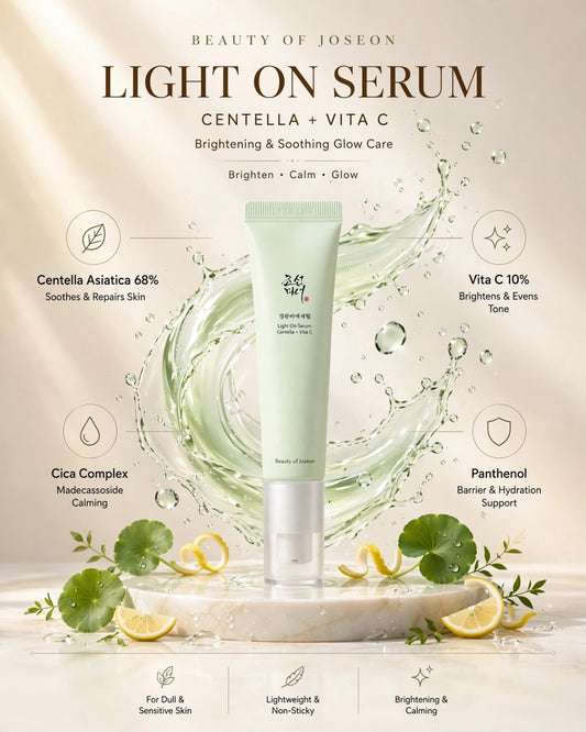 Beauty of Joseon Light On Serum: Centella + Vita C (30ml) – Brightening & Soothing Formula