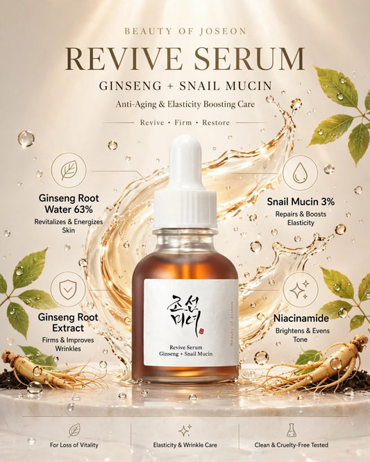 Beauty of Joseon Revive Serum - Ginseng + Snail Mucin (30ml) | Plumping & Anti-Aging