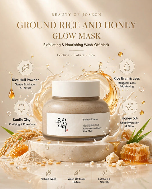 Beauty of Joseon Ground Rice and Honey Glow Mask (150ml) - Brightening & Exfoliating Wash-Off Treatment