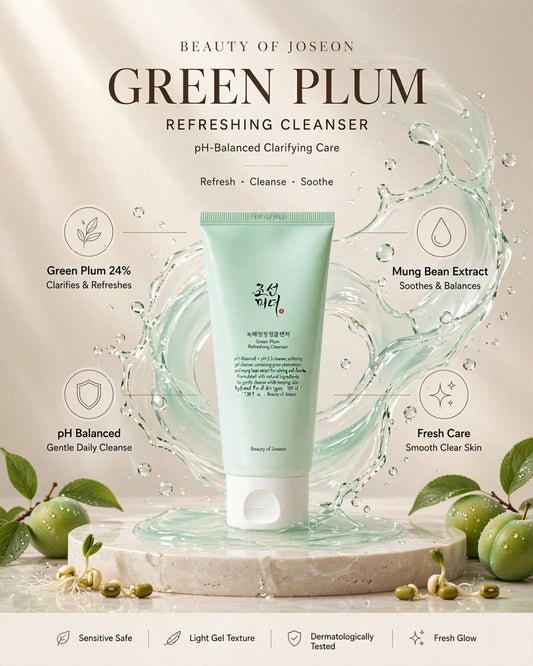 Beauty of Joseon Green Plum Refreshing Cleanser (100ml) – Low pH Daily Face Wash
