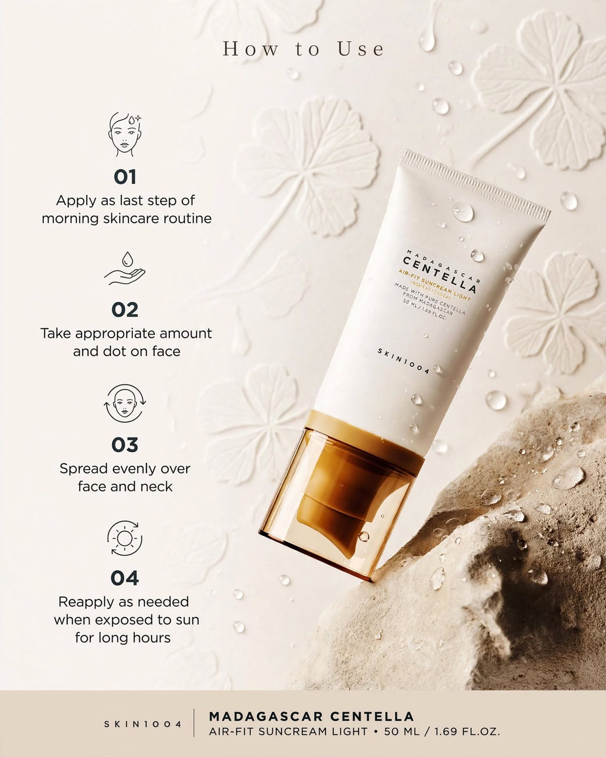 SKIN1004 Madagascar Centella Air-Fit Suncream Light SPF50+ PA++++