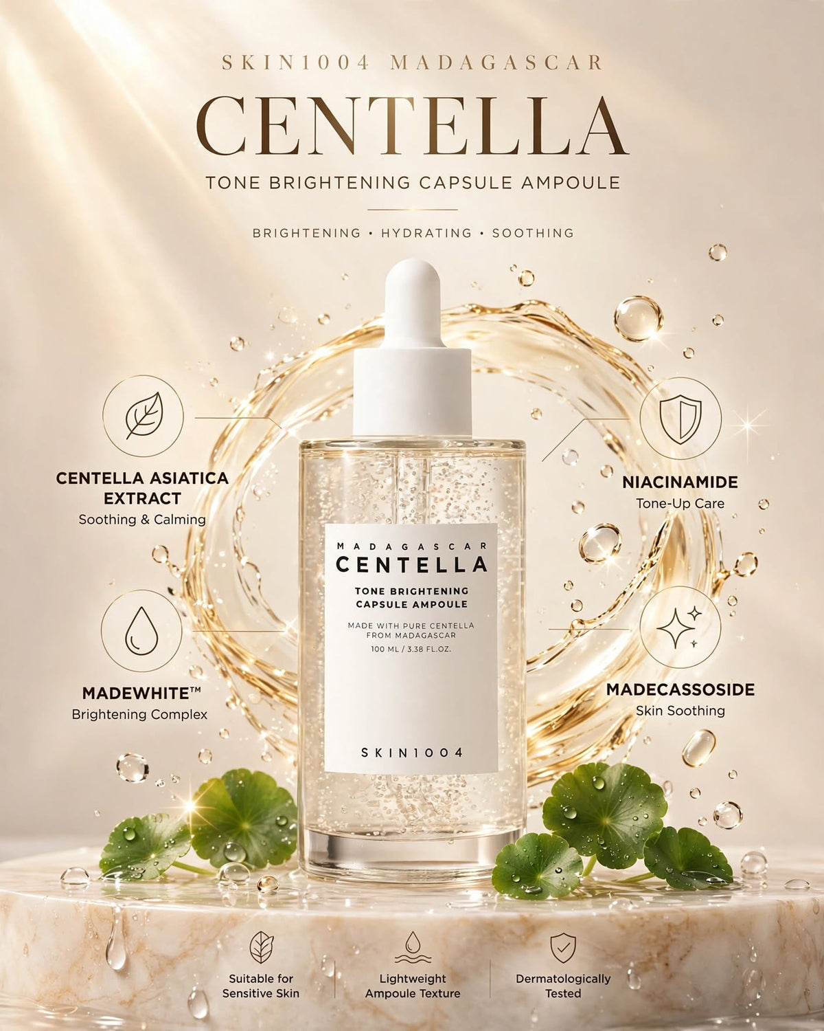 SKIN1004 Madagascar Centella Tone Brightening Capsule Ampoule