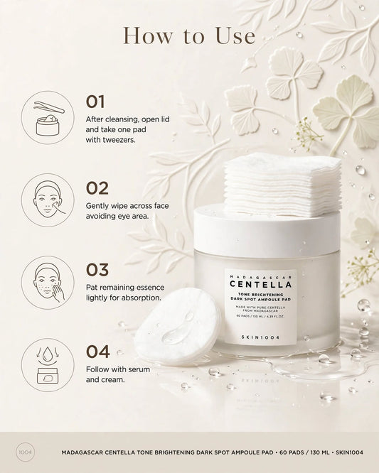 SKIN1004 Madagascar Centella Tone Brightening Dark Spot Ampoule Pad