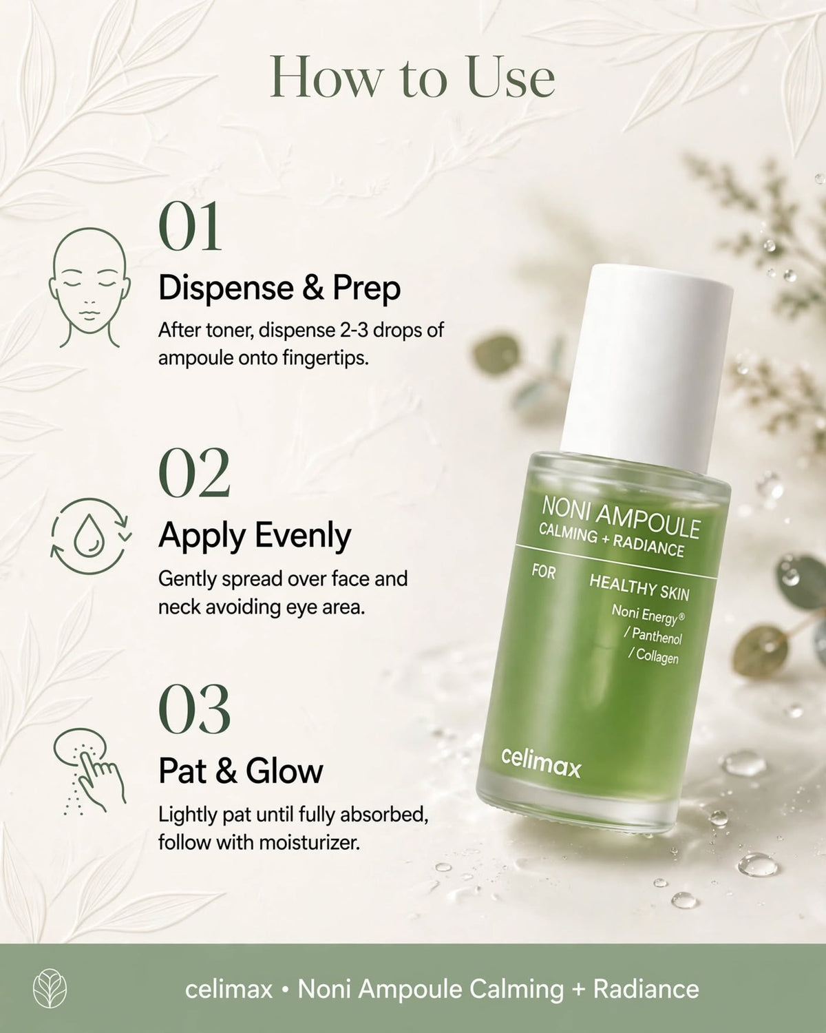 CELIMAX The Real Noni Ampoule Calming + Radiance Serum