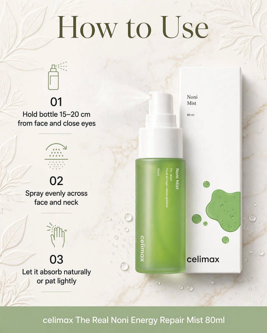 CELIMAX The Real Noni Energy Repair Mist (80ml) | Hydrating & Soothing Facial Spray
