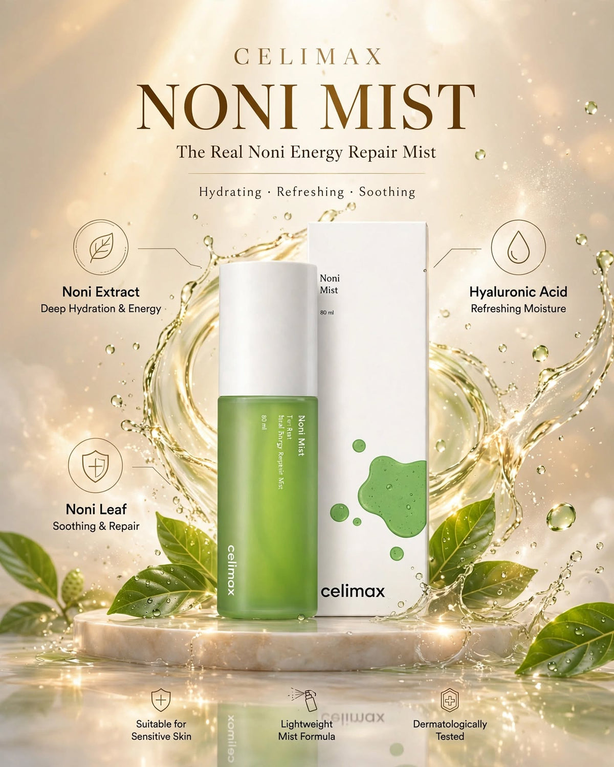 CELIMAX The Real Noni Energy Repair Mist (80ml) | Hydrating & Soothing Facial Spray