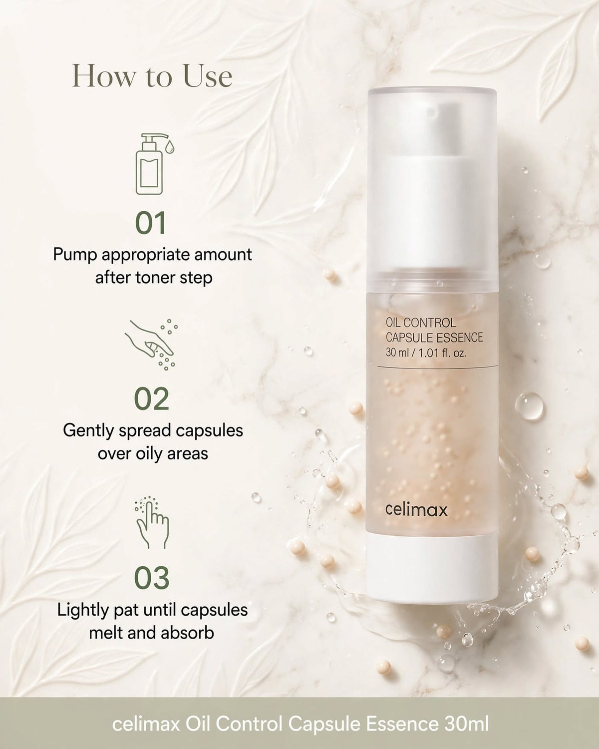celimax Oil Control Capsule Essence 30ml – Pore Tightening Sebum Serum