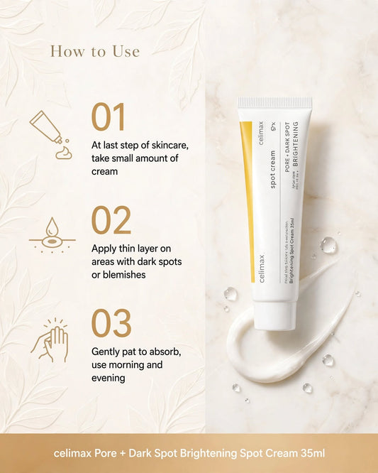 Celimax Pore+Dark Spot Brightening Cream 35ml – Fade Hyperpigmentation