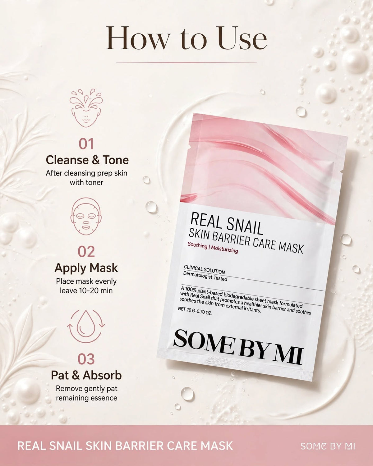 SOME BY MI Real Snail Skin Barrier Care Mask