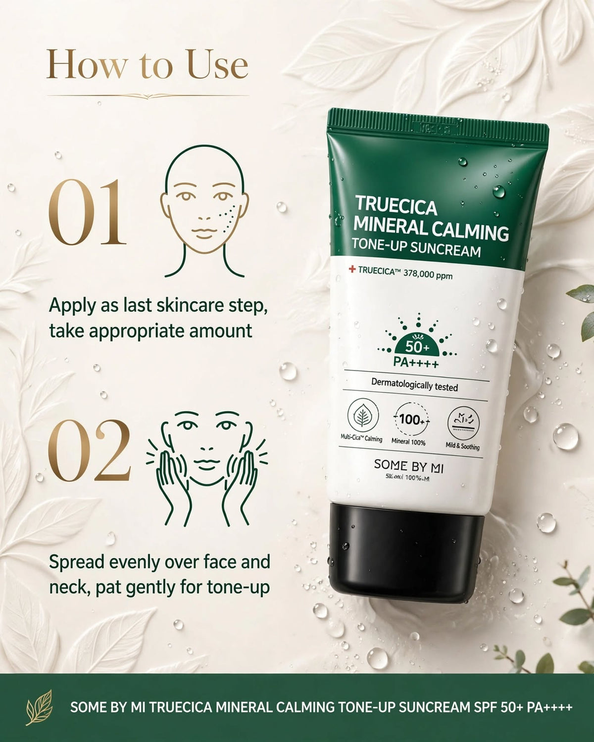 SOME BY MI Truecica Mineral Calming Tone-Up Suncream