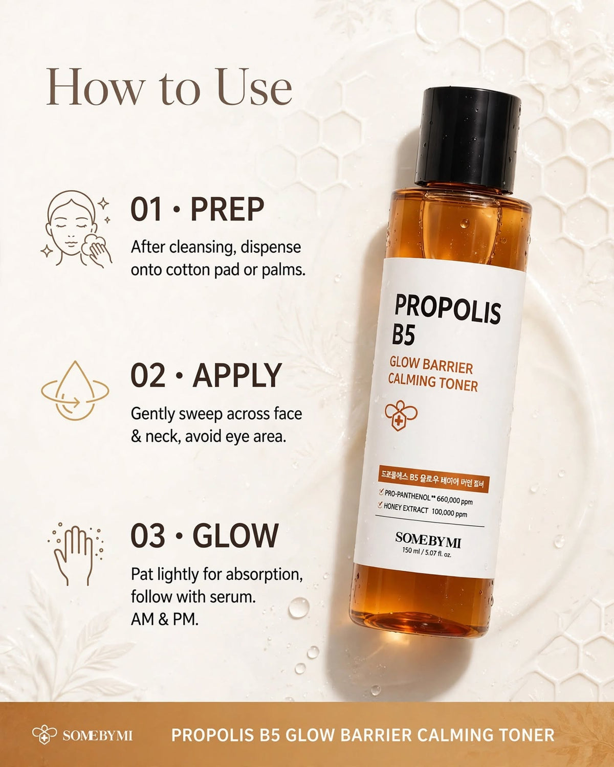 SOME BY MI Propolis B5 Glow Barrier Calming Toner