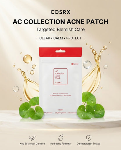COSRX AC Collection Acne Patch (26 Count) – Centella Hydrocolloid Pimple Patches