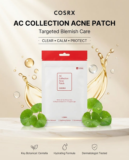 COSRX AC Collection Acne Patch (26 Count) – Centella Hydrocolloid Pimple Patches