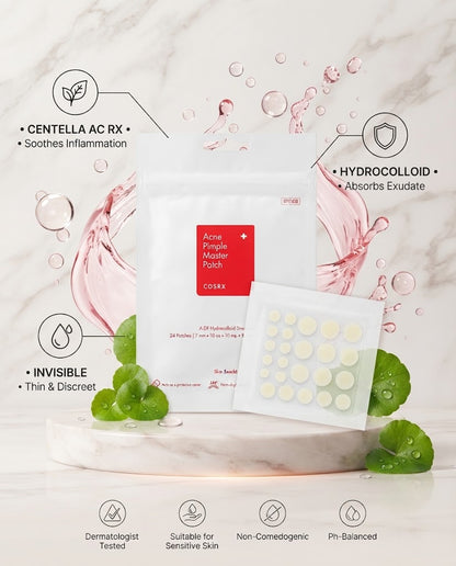 COSRX Acne Pimple Master Patch (24 Patches) – Overnight Blemish Treatment