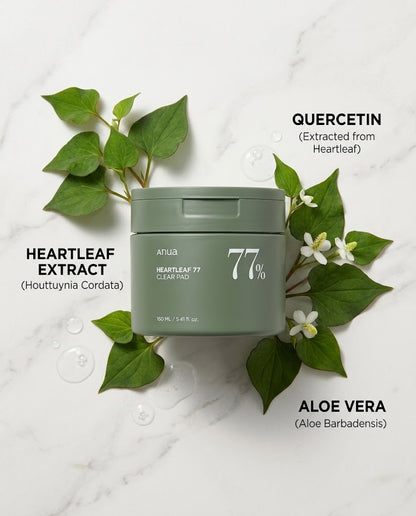 Anua Heartleaf 77% Clear Pad (160ml) – Soothing PHA Toner Pads for Acne-Prone Skin  Meta Description