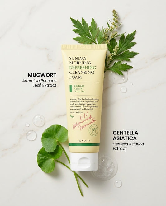 AXIS-Y Sunday Morning Refreshing Cleansing Foam (120ml) | Low-pH Hydrating Face Wash