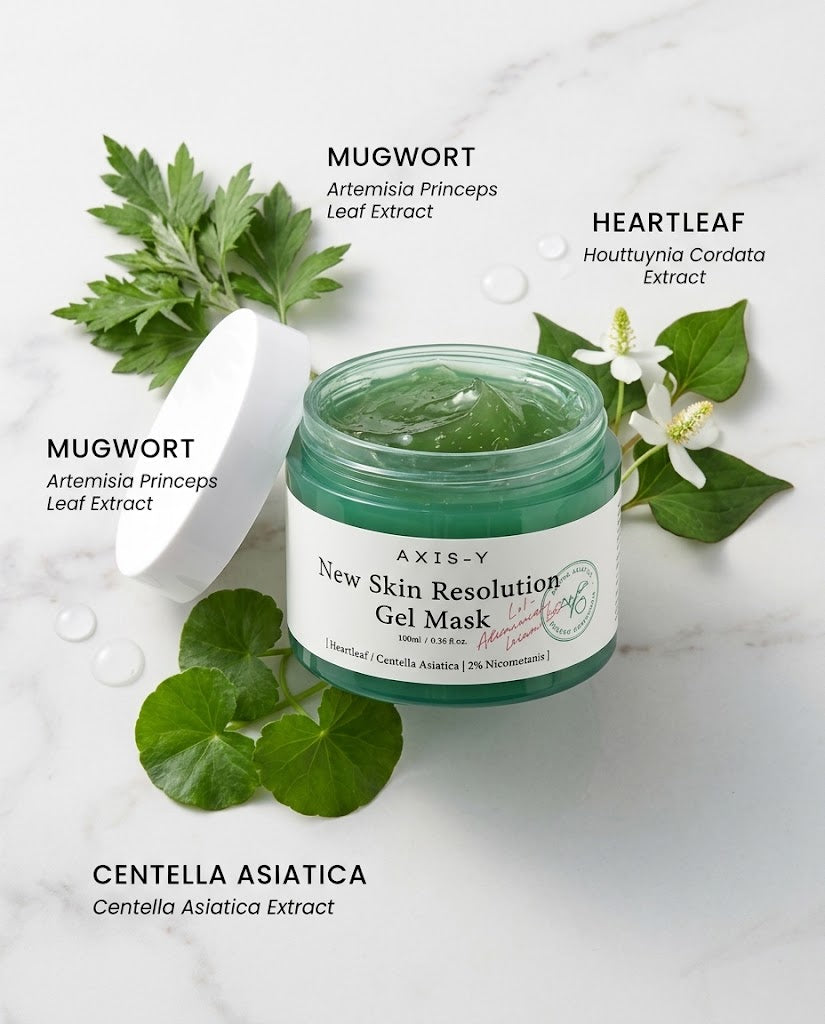 AXIS-Y New Skin Resolution Gel Mask (100ml) | Soothing & Brightening Wash-Off Mask