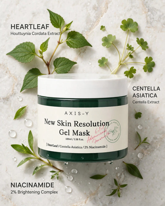 AXIS-Y New Skin Resolution Gel Mask (100ml) | Soothing & Brightening Wash-Off Mask