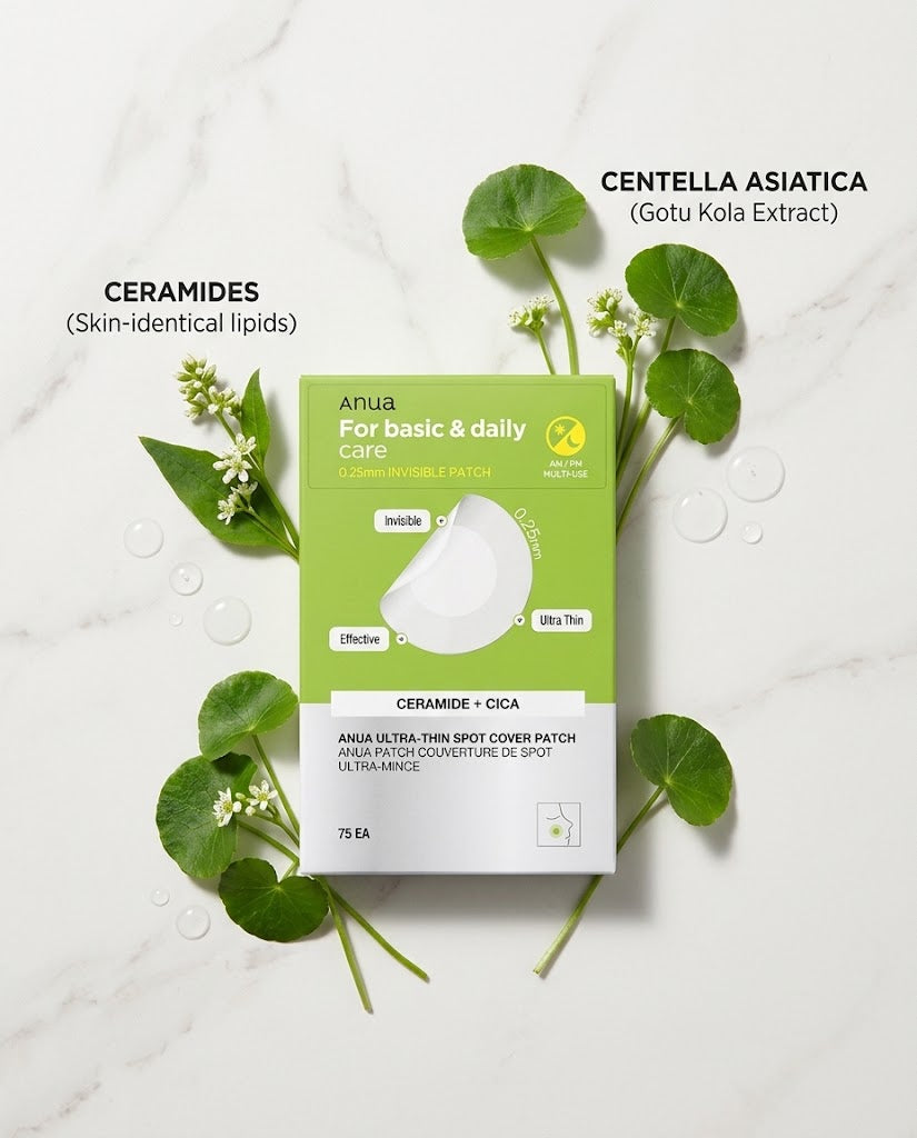 Anua Ultra-Thin Spot Cover Patch (75ct) – Invisible Ceramide & Cica Acne Patches