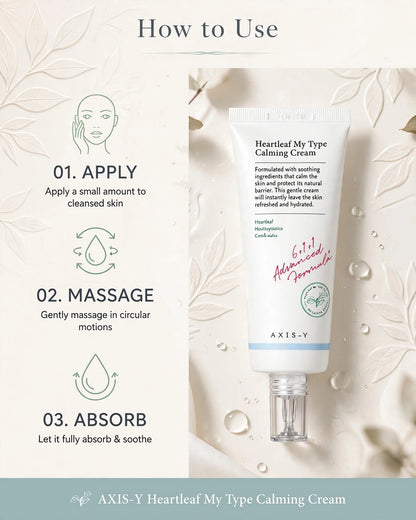 AXIS-Y Heartleaf My Type Calming Cream 60ml | Calming Gel Moisturizer