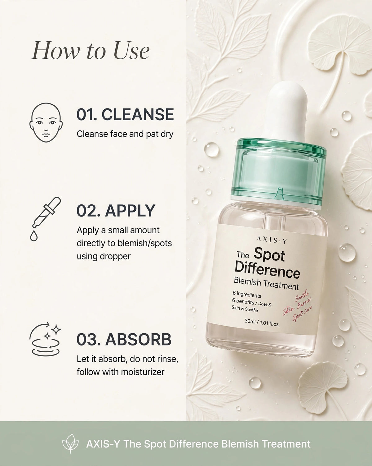 AXIS-Y Spot The Difference Blemish Treatment - 15ml | K-Beauty Acne Serum