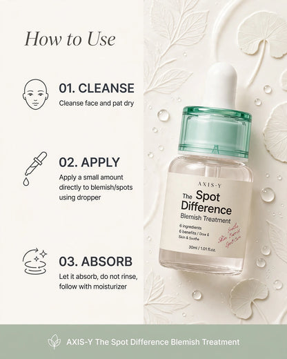 AXIS-Y Spot The Difference Blemish Treatment - 15ml | K-Beauty Acne Serum