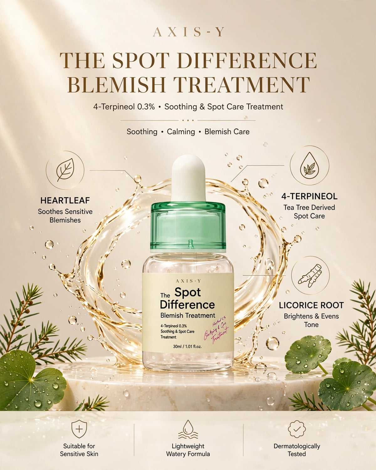 AXIS-Y Spot The Difference Blemish Treatment - 15ml | K-Beauty Acne Serum