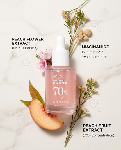 Anua Peach 70 Niacin Serum (30ml) – Brightening Niacinamide Glow Serum