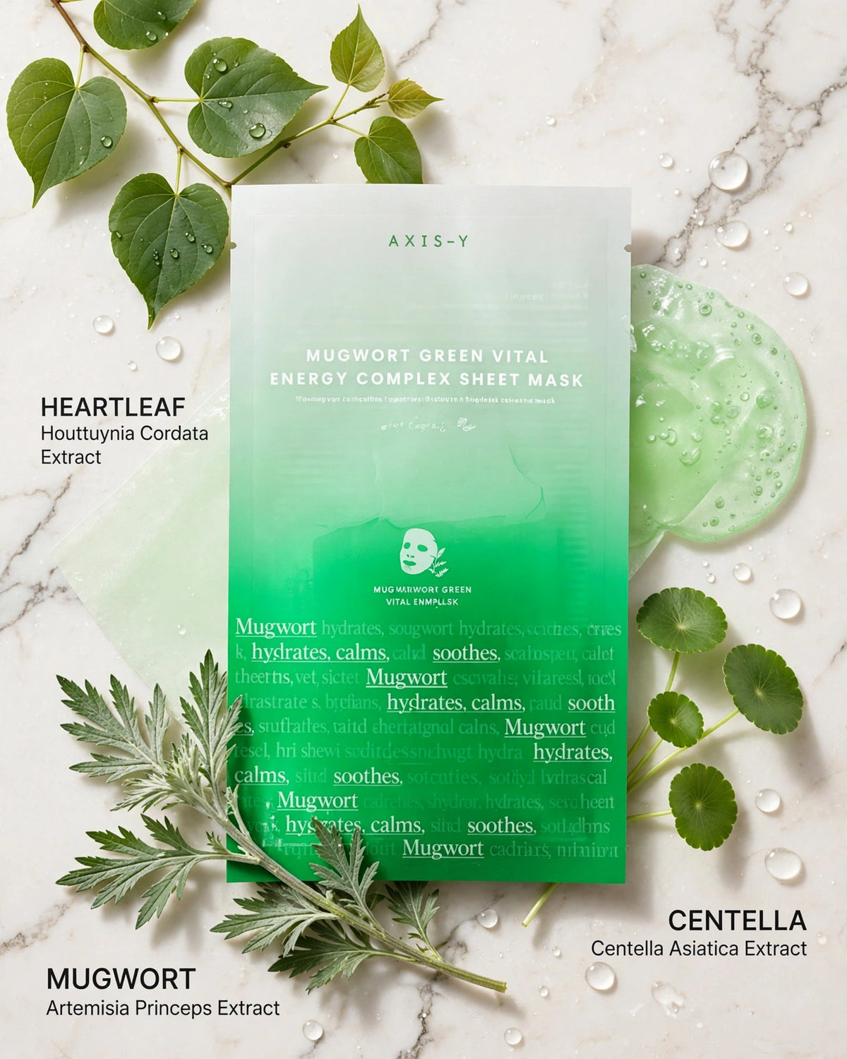 AXIS-Y Mugwort Green Vital Energy Complex Sheet Mask | Soothing & Hydrating