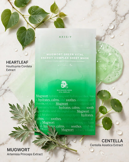 AXIS-Y Mugwort Green Vital Energy Complex Sheet Mask | Soothing & Hydrating
