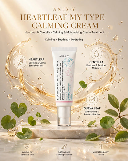 AXIS-Y Heartleaf My Type Calming Cream 60ml | Hydrating Gel Moisturizer