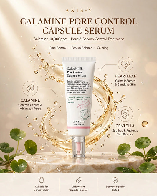 AXIS-Y Calamine Pore Control Capsule Serum (50ml) | Pore Tightening & Oil Control