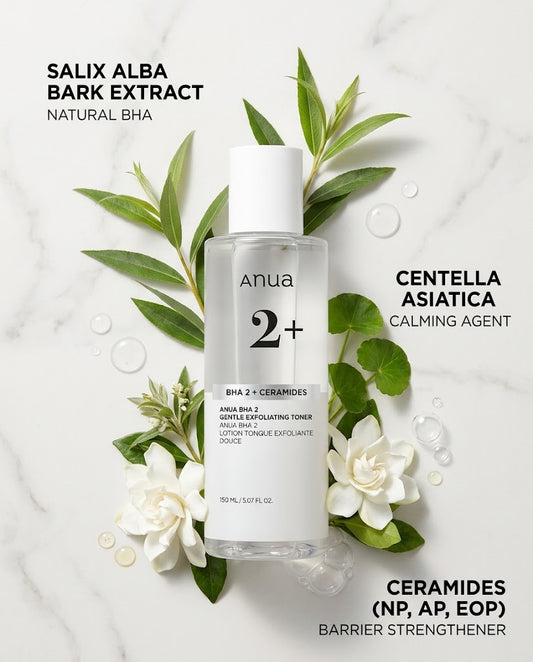 Anua BHA 2 + Ceramides Gentle Exfoliating Toner (150ml) – Pore-Refining BHA Toner