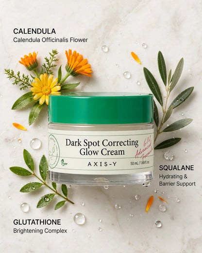 AXIS-Y Dark Spot Correcting Glow Cream (50ml) - Brightening Moisturizer