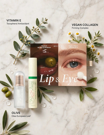 AXIS-Y Lip & Eye Set | Vegan Eye Serum & Vita Glow Lip Oil Duo