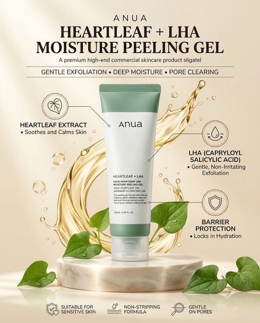 Anua Heartleaf + LHA Moisture Peeling Gel (100ml) – Gentle Exfoliating Gel